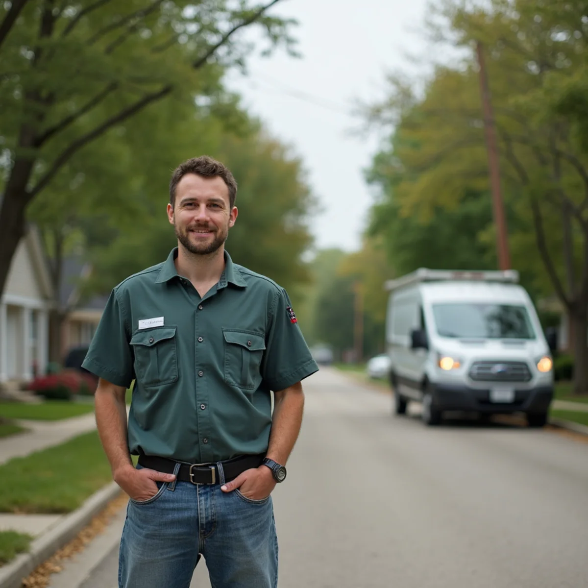 Residential street in Chesterfield Township, MI where we provide sewer camera inspection