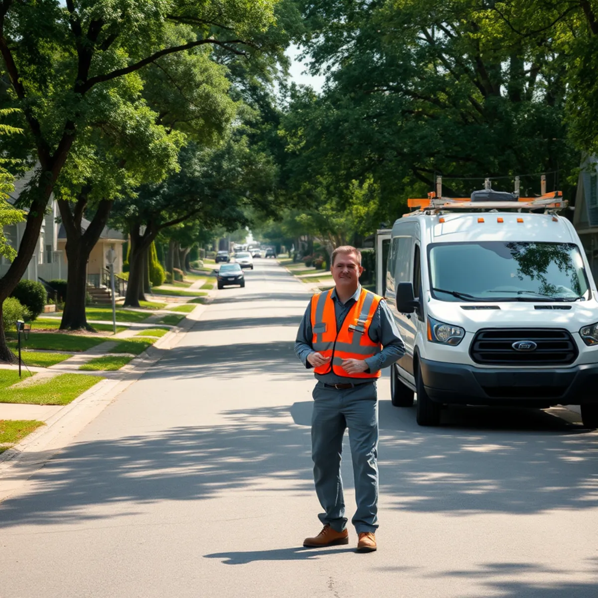 Residential street in Harper Woods, MI where we provide sewer camera inspection