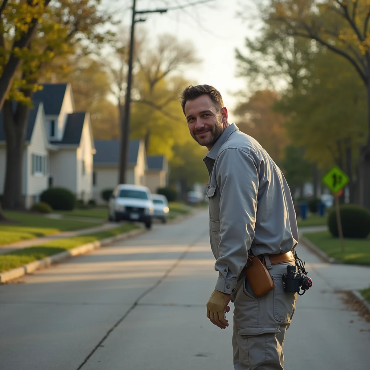 Residential street in Harrison Township, MI where we provide sewer camera inspection