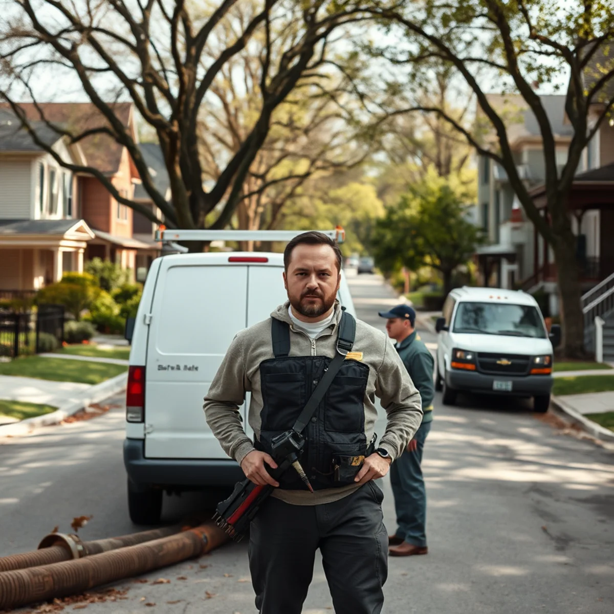 Residential street in Highland Park, MI where we provide sewer camera inspection