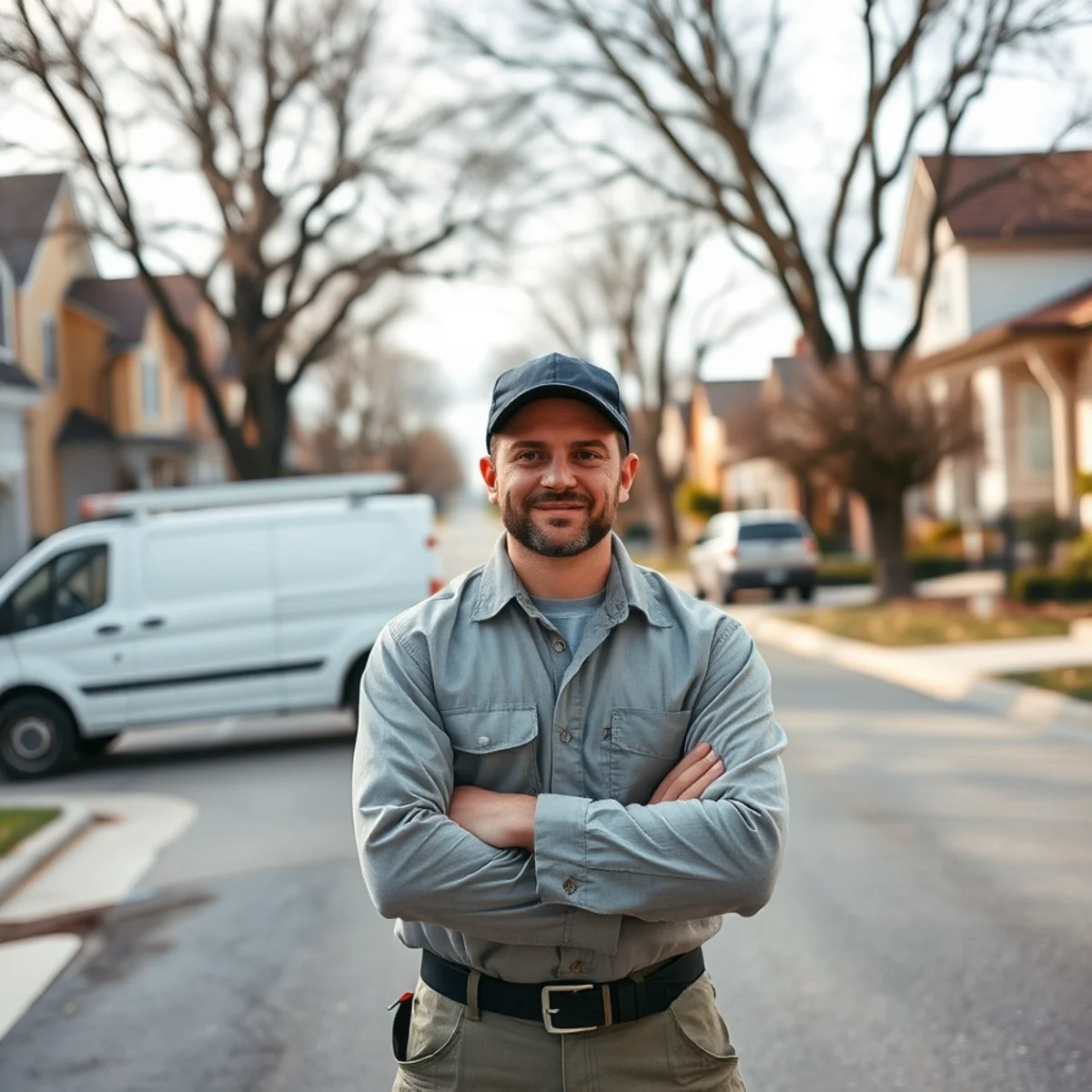 Residential street in Plymouth, MI where we provide sewer camera inspection