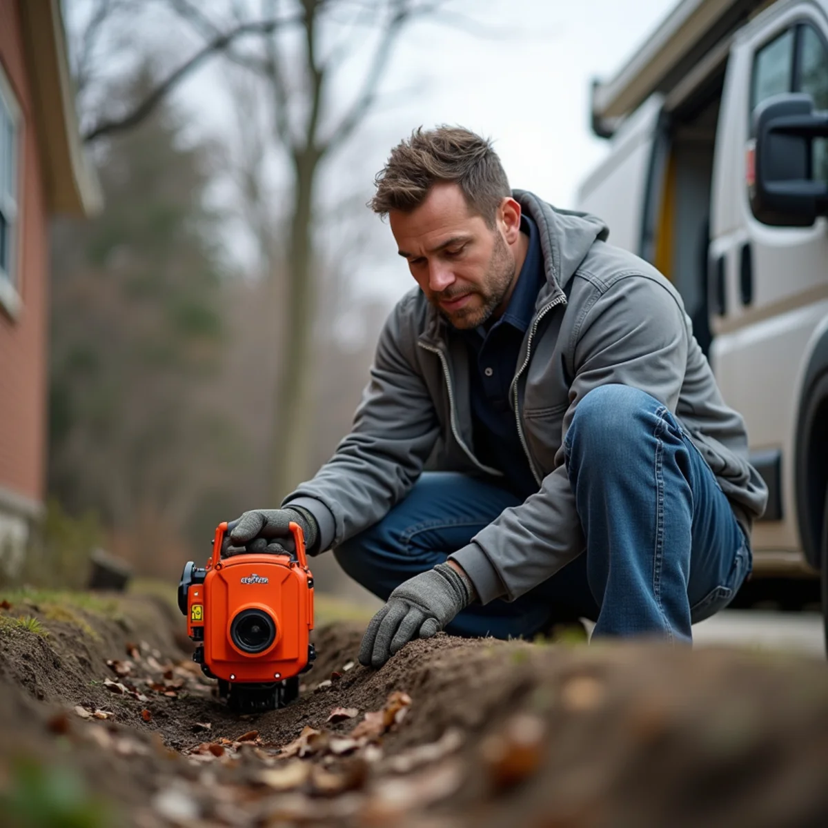 Sewer camera inspection van serving a Sterling Heights, MI neighborhood
