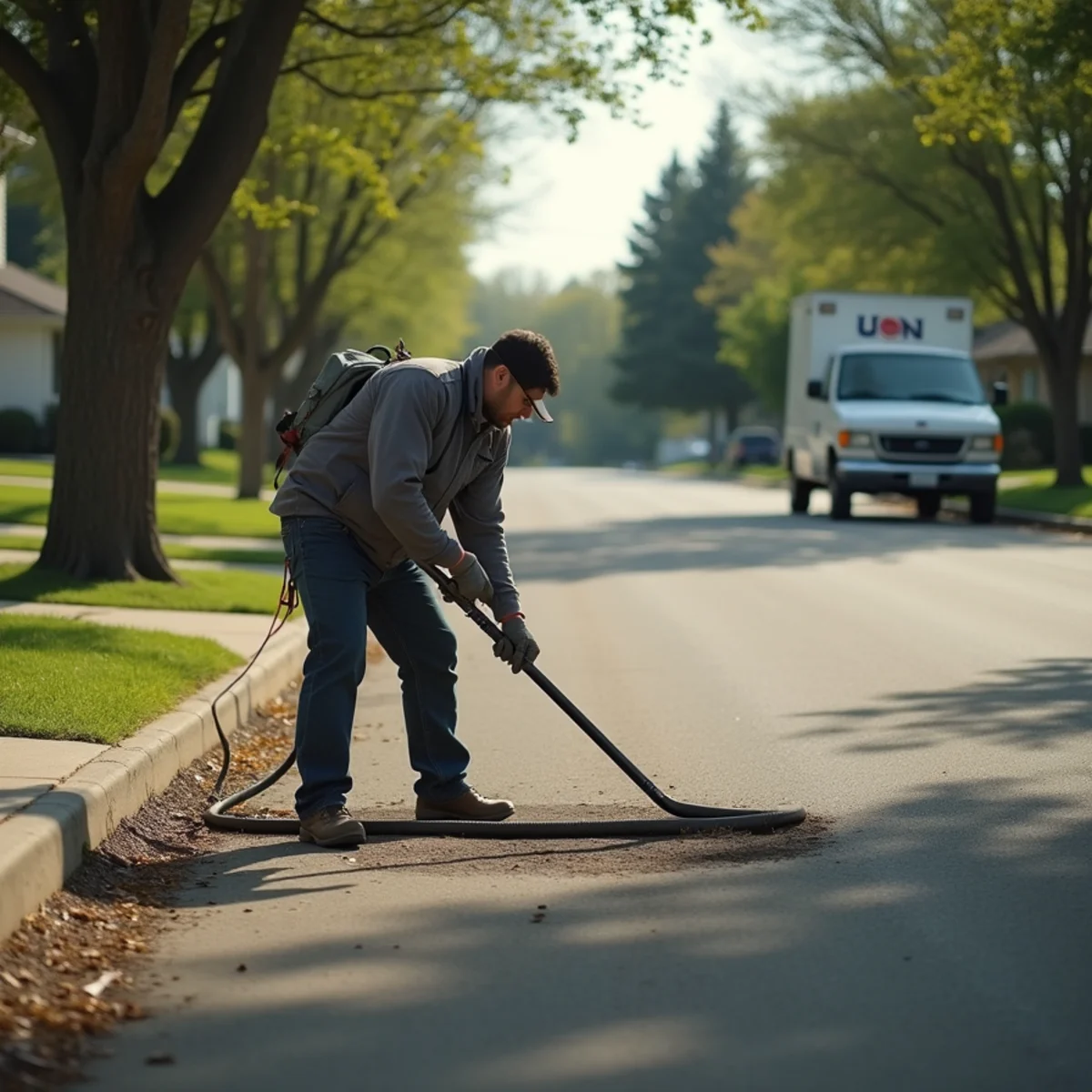 Residential street in Warren, MI where we provide sewer camera inspection